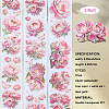 2Rolls 2 Colors Flower Pattern Planner Stickers PET Adhesive Tape DIY-CN0001-42B-3