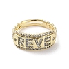 Brass Pave Cubic Zirconia Adjustable Rings RJEW-M170-25G-2