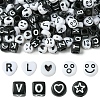 200Pcs Mixed Style and Shapes Acrylic Beads OACR-FS0001-68B-1