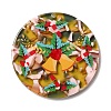 Transparent Christmas Themed Cellulose Acetate(Resin) Pendants OACR-L018-03E-1