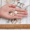32Pcs 4 Colors Zinc Alloy Enamel Pendants ENAM-TA0001-25-6