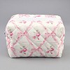 Flower Print Cotton & Polyester Cosmetic Zipper Bag AJEW-WH20002-74A-1