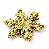 Christmas Theme Golden Zinc Alloy with Rhinestone Brooches LS-JEWB-B018-01AG-07-2