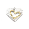 304 Stainless Steel Pendants STAS-P399-03A-1
