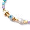 Colorful Glass Seed & Brass Braided Bead Bracelet BJEW-JB10138-04-3
