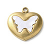 304 Stainless Steel Acrylic Pendants LS-STAS-M091-02B-G-1