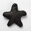 Synthetic Lava Rock Big Starfish/Sea Stars Pendants G-O025-05E-1