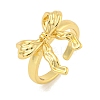 Rack Plating Bowknot Brass Finger Rings for Women RJEW-C103-03G-1