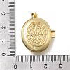 Brass Micro Pave Clear Cubic Zirconia Locket Pendants KK-D431-031B-G-3