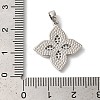 Rack Plating Brass Clear Cubic Zirconia Pendants X-KK-Z056-34P-01-3