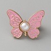Butterfly Shape Alloy Enamel Adjustable Jean Button Pins FIND-WH0609-81KCG-02-1