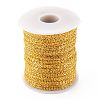 Brass Flat Oval Cable Chains X-CH030-G-4