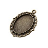 Zinc Alloy Pendant Settings for Cabochon & Rhinestone LS-PALLOY-A15257-AB-FF-2
