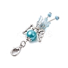 Fairy Glass Pearl Beads Pendant Decorations HJEW-JM02009-5