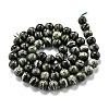 Natural Green Zebra Jasper Beads Strands G-O199-05A-2