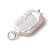 Natural Baroque Pearl Keshi Pearl Pendants PALLOY-JF04966-5