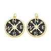 Eco-Friendly Brass Micro Pave Clear Cubic Zirconia Enamel Pendants ZIRC-C024-01G-01-1-1