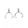 Non-Tarnish 304 Stainless Steel Ice Pick Pinch Bails LS-X-STAS-D448-077P-1