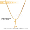 1pc Brass Chain & 304 Stainless Steel Letter Pendant Necklaces NJEW-LP0001-40I-G-2