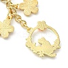 Cat & Flower Alloy Enamel with Rhinestone Keychain KEYC-JKC01099-4