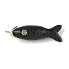 Natural Obsidian Carved Pendants G-P599-07G-01-1