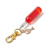 Goblet Alloy Enamel with Wine Resin Pendant Decorations HJEW-JM02524-5