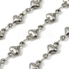 304 Stainless Steel Heart Link Chains CHS-A017-02B-P-1