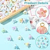 90Pcs 9 Styles Acrylic Pendants PALLOY-CJ00072-3