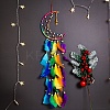 Rainbow Color Moon Feather Tassel Pendant Decorations PW-WG92679-01-1