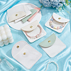 8Pcs 4 Colors PU Leather Jewelry Envelope Pouches Gift Bags with Snap Button and Clear Window ABAG-PH0001-62B-4
