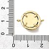 Brass with Resin Blue Evil Eye Links Connector Charms KK-H529-38A-G-3