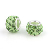 Polymer Clay Rhinestone European Beads LS-CPDL-S007-06-1