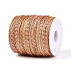 100M Segment Dyed Round Nylon & PET & Polyester Metallic Braided Cord OCOR-N009-01F-3