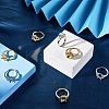 8Pcs 2 Colors Adjustable Brass Solitaire Ring Settings KK-SC0003-93-4