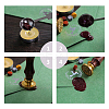Brass Wax Seal Stamp AJEW-CP0002-04-D018-5