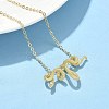 Brass Snake Wrapped Pendant Necklaces for Women LS-NJEW-U041-01G-3