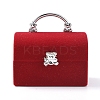 Lady Bag with Bear Shape Velvet Jewelry Boxes X-VBOX-L002-E02-2