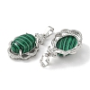 Synthetic Malachite Oval Pendants G-NH0025-15P-18-2