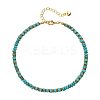 Bohemian Style Synthetic Turquoise & Brass Rondelle Disc Heishi Beaded Anklets FS-WG8FF45-01-1