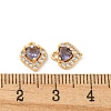 Brass Micro Pave Cubic Zirconia Charms KK-Z057-01G-02-3