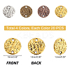 80Pcs 4 Colors Tibetan Style Zinc Alloy Connector Charms FIND-PH0004-84-5