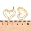 Brass Micro Pave Cubic Zirconia Pendants KK-C162-042G-3