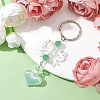Acrylic Heart with Bowknot Keychains KEYC-JKC00612-4
