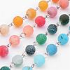 Handmade Natural Weathered Agate Beads Chains AJEW-JB00242-1