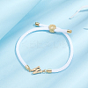 1pc Adjustable Nylon Cord Slider Bracelets for Women BJEW-LP0001-33W-G-3