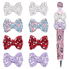 8Pcs 4 Colors Handmade Polymer Clay Rhinestone Beads CLAY-PH0002-19-1