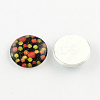 Half Round/Dome Pattern Photo Glass Flatback Cabochons for DIY Projects GGLA-Q037-14mm-43-2