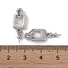 Brass with Shell Stud Earring Findings KK-G497-32P-3