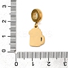 304 Stainless Steel Enamel European Dangle Charms STAS-D153-05D-G-3