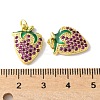 Brass Micro Pave Cubic Zirconia Pendants KK-A252-30G-3